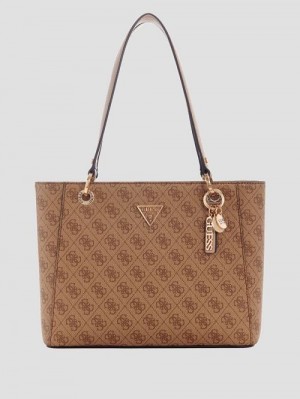Guess Noelle Quattro G Small Noel Tote Bruin | GUESS-SN29455