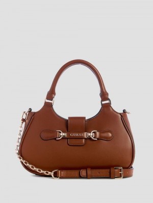 Guess Nolana Small Girlfriend Satchel Bruin | GUESS-SN29034