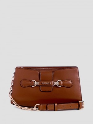 Guess Nolana Top-Zip Crossbody Bruin | GUESS-SN29035