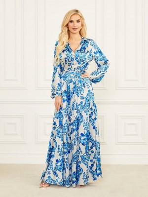 Guess Nomad Silk Maxi Dress Multi | GUESS-SN26738