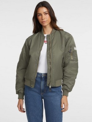 Guess Nylon Bomber Jacket Groen | GUESS-SN28026