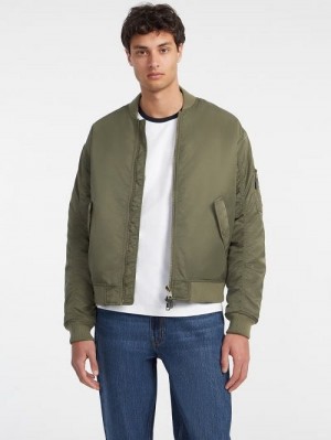 Guess Nylon Bomber Jacket Groen | GUESS-SN30759
