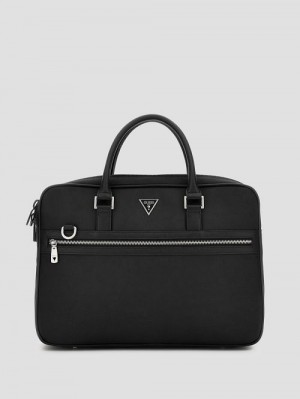 Guess Nylon Briefcase Zwart | GUESS-SN31774