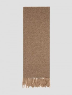 Guess Oblong Heathered Scarf Beige | GUESS-SN30189
