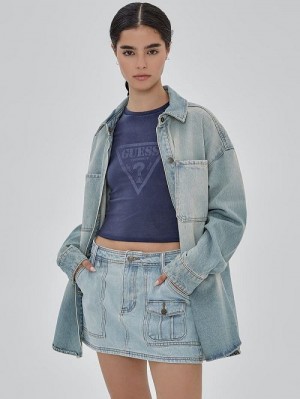Guess Originals Authentic Denim Shirt Blauw | GUESS-SN27234