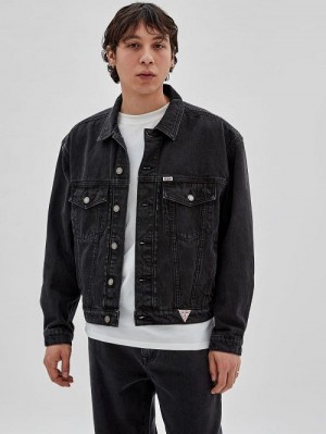 Guess Originals Denim Kit Jacket Zwart | GUESS-SN30715
