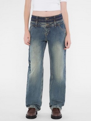 Guess Originals Double Waistband Carpenter Jeans Blauw | GUESS-SN26550