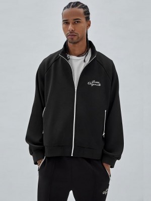 Guess Originals Eco Tricot Track Jacket Zwart | GUESS-SN31517