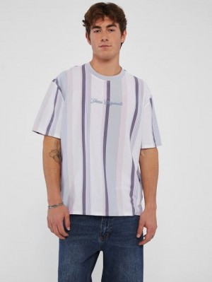 Guess Originals Eco Vertical Stripe Tee Multi | GUESS-SN30666