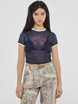 Guess Originals Jersey Top Blauw | GUESS-SN27187