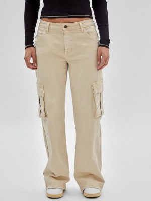 Guess Originals Kit Cargo Jeans Beige | GUESS-SN26523