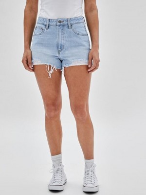 Guess Originals Kit Destroyed Denim Shorts Blauw | GUESS-SN26487