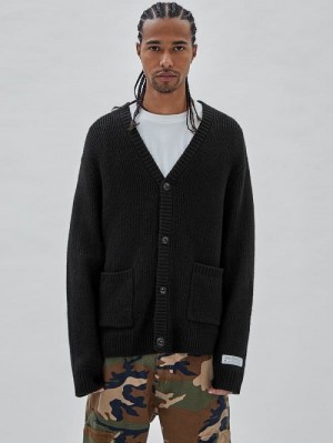Guess Originals Label Cardigan Zwart | GUESS-SN30901