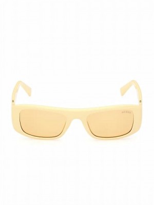 Guess Originals Rectangle Sunglasses Geel | GUESS-SN30054