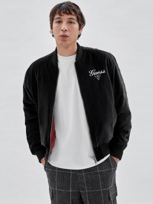 Guess Originals Reversible Flight Jacket Zwart | GUESS-SN30718