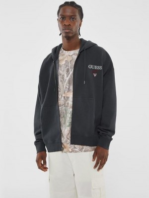Guess Originals Stacked Zip-Up Jacket Zwart | GUESS-SN30935