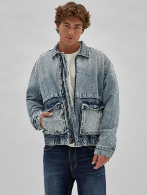 Guess Originals Vintage Denim Jacket Blauw | GUESS-SN30723