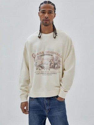 Guess Originals Warranted Fleece Sweater Wit | GUESS-SN30967