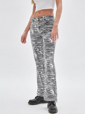 Guess Originals Zebra Bootcut Jeans Zwart | GUESS-SN26538