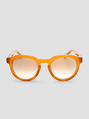 Guess Oversized Round Plastic Sunglasses Oranje | GUESS-SN31810