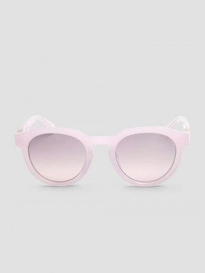 Guess Oversized Round Plastic Sunglasses Bruin | GUESS-SN31811