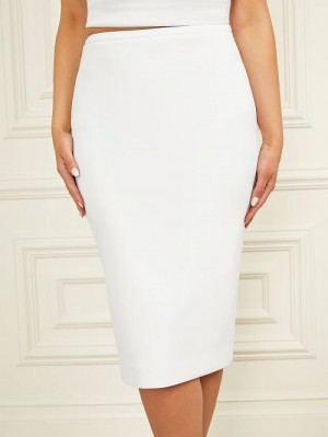 Guess Pandora Pencil Skirt Wit | GUESS-SN28145