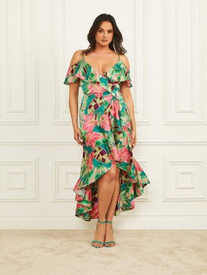 Guess Paradiso Wrap Dress Multi | GUESS-SN26764
