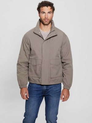 Guess Paul Essential Twill Utility Jacket Bruin | GUESS-SN30879