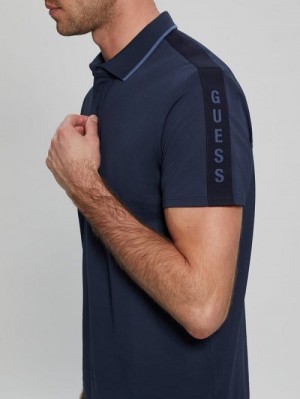 Guess Paul Pique Polo Blauw | GUESS-SN31168