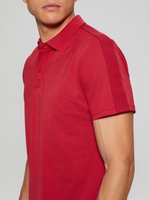 Guess Paul Pique Polo Rood | GUESS-SN31178