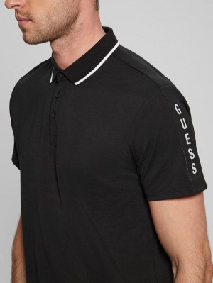 Guess Paul Pique Polo Zwart | GUESS-SN31170