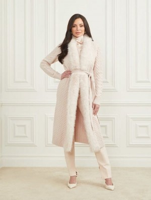 Guess Paula Wrap Cardigan Coat Roze | GUESS-SN27923