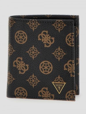 Guess Peony Leather Small Bifold Wallet Bruin | GUESS-SN31727