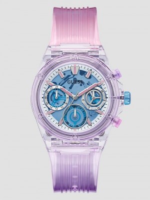 Guess Pink and Purple Multifunction Watch Roze | GUESS-SN30039
