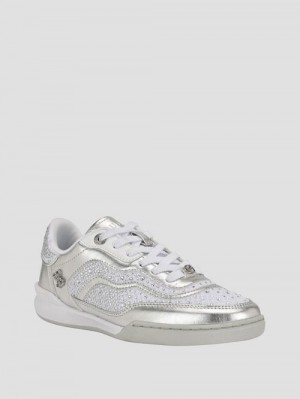 Guess Pritie Rhinestone Sneakers Zilver | GUESS-SN29507