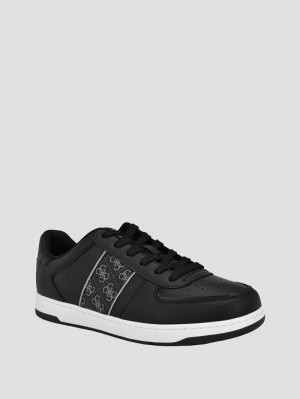 Guess Quattro G Low-Top Sneakers Zwart | GUESS-SN31894