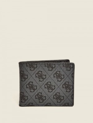 Guess Quattro G Passcase Zwart | GUESS-SN31740