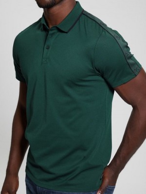 Guess Quattro G Tape Polo Groen | GUESS-SN31083