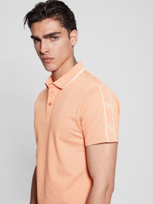Guess Quattro G Tape Polo Oranje | GUESS-SN31248