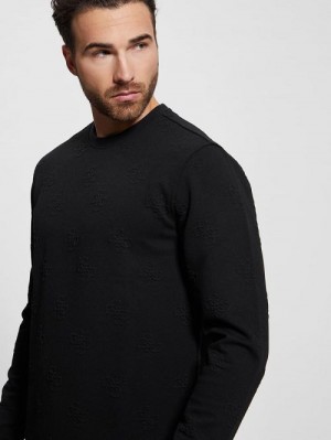 Guess Quattro Logo Sweater Zwart | GUESS-SN30899