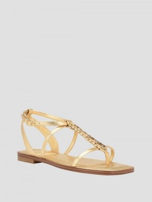 Guess Raima G-Link Chain Sandals Goud | GUESS-SN29663