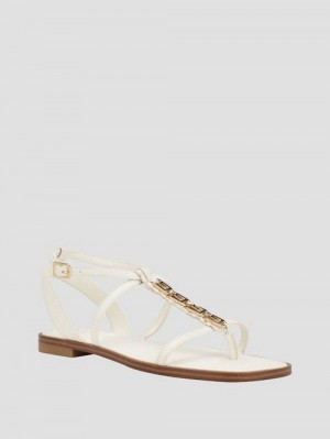 Guess Raima G-Link Chain Sandals Wit | GUESS-SN29610