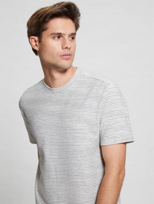 Guess Rayburn Stripe Tee Grijs | GUESS-SN30531