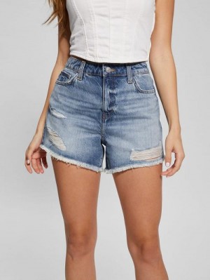 Guess Relaxed Denim Shorts Blauw | GUESS-SN26485