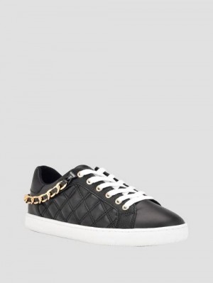 Guess Reney Chain Quilted Sneakers Zwart | GUESS-SN29495