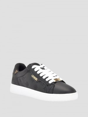 Guess Renzy Debossed Logo Low-Top Sneakers Zwart | GUESS-SN29497