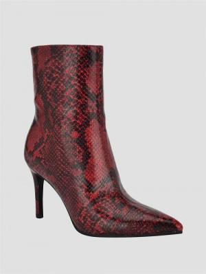 Guess Richly Faux-Leather Booties Rood | GUESS-SN29932