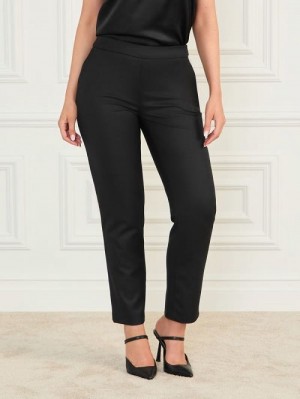 Guess Roberta Wool-Blend Pant Zwart | GUESS-SN28245