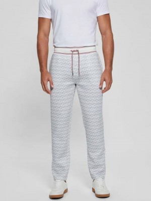 Guess Rolph Signature Cube Pants Wit | GUESS-SN31432