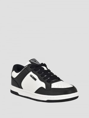 Guess Rubinn Faux-Leather Sneakers Zwart | GUESS-SN29553